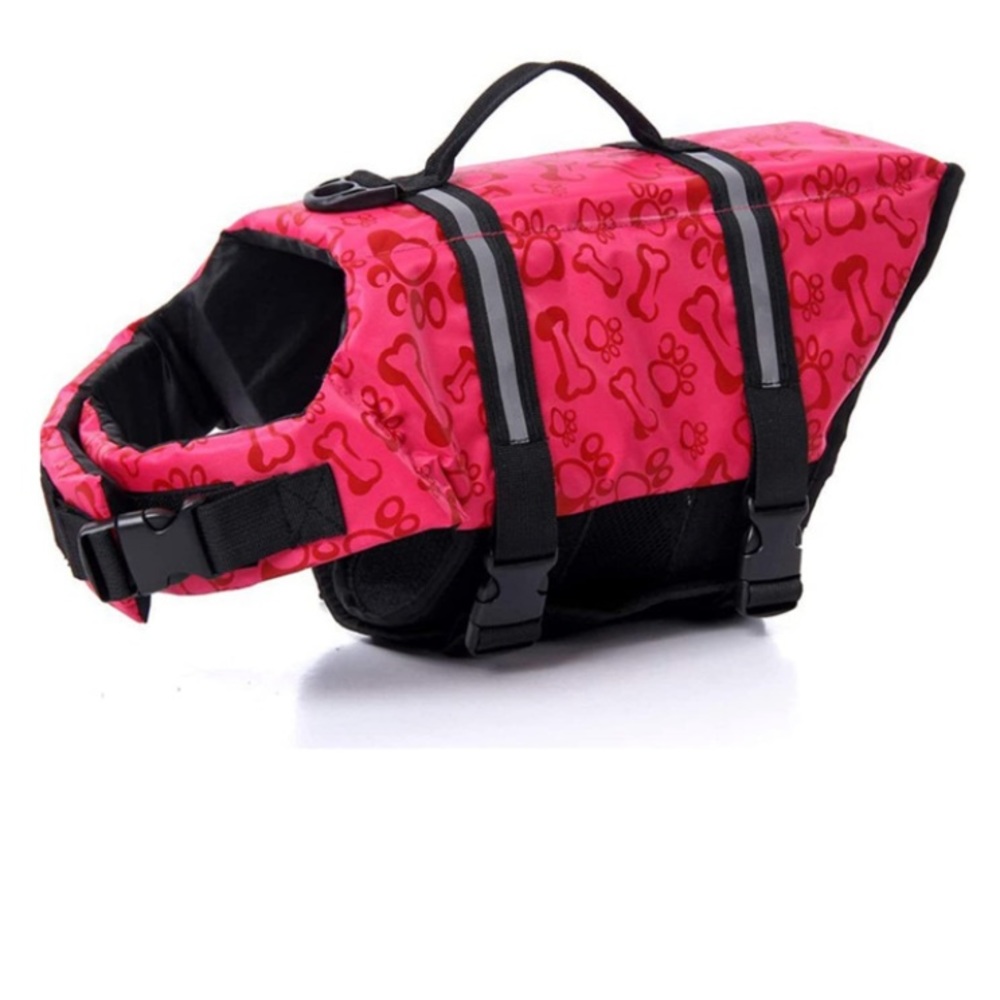 HAOCOO Dog Life Jacket Vest Preserver w/ Reflective Stripes/Adjustable Belt NWOT